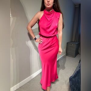 PrettyLittleThing One Shoulder Pink Dress